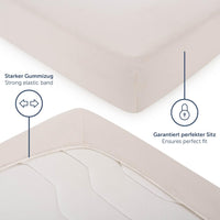 1 x RAW Customer Returns Blumtal Basics fitted sheet 90x200cm jersey in a set of 2 - bed sheet 90x200cm made of 100 cotton - OEKO-TEX certified fitted sheet 90x200 - mattress cover 90x200 cm - sheet - ivory - RRP €20.16