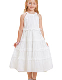 1 x RAW Customer Returns GRACE KARIN Girls Dress 146 Children s White Summer Festive Princess School Enrollment Dresses 152 Communion Dress Cotton Round Neck - RRP €30.99