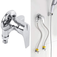 1 x RAW Customer Returns G1 2 Male Thread Nickel Plated Hot and Cold Water Mixer Bathroom Shower Mixing Valve - RRP €34.07