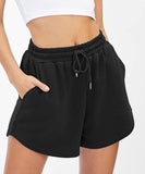 1 x RAW Customer Returns BUHIM Shorts Women Summer Sports Shorts Casual Shorts Cotton High Waist Running Shorts Gym Fitness Shorts Short Sports Pants Jogging Pants Black, XXL  - RRP €20.16