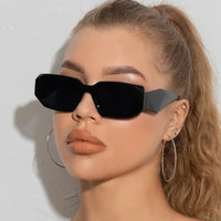 1 x RAW Customer Returns ADEWU Vintage Rectangular Sunglasses for Women 90s Retro Stylish Square Sunglasses - RRP €58.8