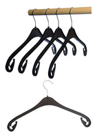 1 x RAW Customer Returns Hagspiel clothes hangers made of plastic, black, skirt hooks, 43 cm, 50 pieces. - RRP €26.11