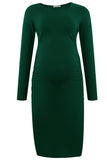 1 x RAW Customer Returns Smallshow Women s Maternity Dresses Long Sleeves Maternity Dresses,Deep Green,L - RRP €25.63