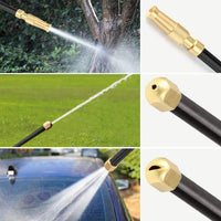 1 x RAW Customer Returns Jet high pressure cleaner, high pressure hose nozzle high pressure cleaner rod extendable garden hose end, high pressure cleaner spray lance with 3 jet nozzles black  - RRP €24.74