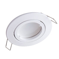 24 x Brand New YanFeiYit 3x Premium Ultra Flat LED recessed light 5W 230V replaceable ceramic module Dimmable Swiveling recessed spotlight Matt white round warm white 3000K  - RRP €543.12