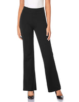 1 x RAW Customer Returns Tapata women s 71cm 76cm 81cm 86cm bootcut stretch pants high waist women s office pants work pants tummy control long elegant flared pants casual pants yoga pants 81cm black L - RRP €45.37