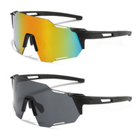 1 x RAW Customer Returns SAIJIAN 2 Pieces Cycling Glasses Men and Women Sports Sunglasses Anti-UV Cycling Glasses Outdoor Protective Glasses Windproof and Dustproof - RRP €13.18