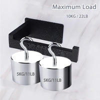 3 x Brand New Toilet paper holder without drilling, toilet paper holder black, 2 towel hooks, self-adhesive, stainless steel toilet roll holder for kitchen and bathroom - RRP €45.03