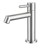 1 x RAW Customer Returns Tondiy cold water tap for guest toilet, cold water tap bathroom cold water fitting made of brushed stainless steel, small cold water fitting pillar tap with connection hose, matt - RRP €26.99