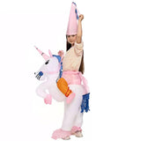 1 x RAW Customer Returns AirSuit Inflatable Unicorn Costume for Children Size 90-120cm Costume for the costume party Made of durable polyester - comfortable to wear Includes inflation system OriginalCup . - RRP €36.29