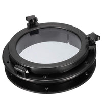 1 x RAW Customer Returns SparY Porthole 21cm Durable Round Window Easy Install Accessories Hatch Pre-Drilled ABS Car Black Universal Opening - RRP €39.99