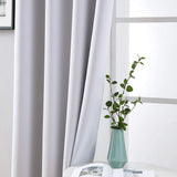 1 x RAW Customer Returns MIULEE Curtains Gray White Opaque with Eyelets, Beautiful Soft Blackout Curtains for Darkening Rooms, Set of 2 Darkening Curtains Bedroom Living Room Thermal Curtain Cold Protection 140 x 215 cm - RRP €38.48