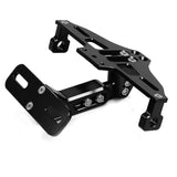 1 x RAW Customer Returns Universal Motorcycle License Plate Holders - Adjustable Rear Registration License Plate Holder Bracket for Y-amaha MT07 MT09 TMAX 500 Kawasaki Z900 Z650 Z750R Suzuki BMW H.onda Ducati - Black - RRP €39.66