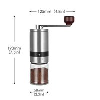 1 x RAW Customer Returns Vzaahu Manual Coffee Grinder, with 6-level external adjustable coarseness, conical ceramic grinder, portable grinder for home, office, travel - RRP €29.99