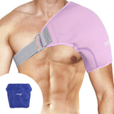 1 x RAW Customer Returns NEWGO shoulder ice gel pack shoulder bandage cooling pads cold hot compress with clamp for sports injuries, frozen shoulders, joint pain, stiff shoulder, tense muscles purple  - RRP €23.18