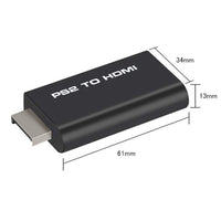 1 x RAW Customer Returns PS2 to HDMI adapter with 3.5 mm audio output for HDTV HDMI monitors, Playstation 2 to HDMI converter - RRP €8.87