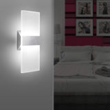 1 x RAW Customer Returns Pieces LED Indoor Wall Lamp 12W Cold White, Modern Acrylic Wall Light Perfect for Living Room Corridor Bathroom Stairs Night Light - RRP €37.99