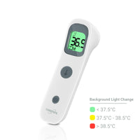 1 x RAW Customer Returns EUROPAPA Fever Thermometer for Babies, Children, Adults, Infrared Forehead Thermometer with Fever Alarm, C F Switch, 30 Times Measurement Memory - RRP €19.99