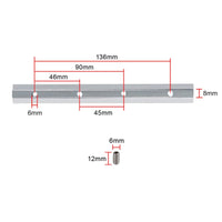 1 x RAW Customer Returns 20X EYPINS ALU track connector slot 8, profile connector 180mm for 40x40, 40x80 aluminum profiles, rod profile, strut profile, aluminum profiles, galvanized carbon steel, M6 stainless steel screws - RRP €44.56