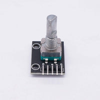 1 x RAW Customer Returns Taiss 5 pieces for Arduino KY-040 rotary encoder module with 15 16.5 mm, black, key cap KY-040 - RRP €26.4