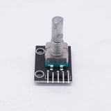 1 x RAW Customer Returns Taiss 5 pieces for Arduino KY-040 rotary encoder module with 15 16.5 mm, black, key cap KY-040 - RRP €26.4