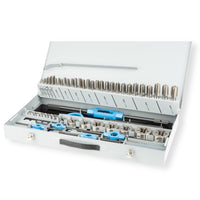 1 x RAW Customer Returns GSR PROFI thread cutting set M3-M24, 64 pieces, HSSG drill set, with pre-, middle finishing cutter, dies, adjustable tap wrenches, tool holder, die holder, metal cassette - RRP €378.16