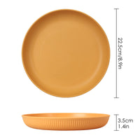 1 x RAW Customer Returns 6 Piece Plates, CSYY Unbreakable Dinner Plate Set, Deep Plastic Plates Picnic Plate Set 22.5cm 9inch Camping Plate for Salad Pasta Party at Home Microwave and Dishwasher Safe - RRP €18.99