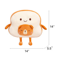 1 x Brand New SQUISHY DOT Kawaii Stuffed Animal, Toast Plush Pillow, Cute Cushion, Throw Pillow, Stuffed Bread Plush, Sliced Bread Toy, Cute Japanese Anime Plush Cushion - RRP €20.66