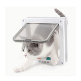 1 x RAW Customer Returns Cat flap 4-Way Magnetic Lock dog flap pet door Cat Flap 19 20 5.5cm Cat Pet Door Flap Easy Install with Telescopic Frame with Heavy Duty Quiet Magnetic Frame M  - RRP €20.4