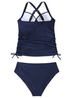 1 x RAW Customer Returns CheChury Women s Swimwear Tankini Two Piece Swimsuit Elegant with Bra V-Neck Beachwear Swimwear Swimsuit Adjustable Sexy Push Up Beachwear - RRP €30.89