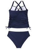 1 x RAW Customer Returns CheChury women s tankini sexy set push-up swimsuit high waist two-piece swimwear tankini swimsuit beach fashion sporty summer classic beach swimsuit set - RRP €32.99