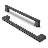 1 x RAW Customer Returns FURNIWARE 10 pieces furniture handles, 224 mm hole spacing stainless steel furniture handles cupboard handles kitchen cabinet handle used for door handle of bathroom door wardrobe matt black  - RRP €32.26