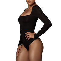 1 x RAW Customer Returns RoomTour Bodysuit Tops Elegant Long Sleeve Body Women s Body for Women String Body 1-Black M - RRP €23.99