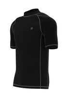 1 x RAW Customer Returns HDTIYUYP UV Shirt Men s Water - Short Sleeve Swimming T-shirt Surf Shirt Men s Swim Shirt Rash Guards Beach Shirt Quick-Drying Wet Top Black L - RRP €20.16