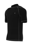 1 x RAW Customer Returns HDTIYUYP UV Shirt Men s Water - Short Sleeve Swimming T-shirt Surf Shirt Men s Swim Shirt Rash Guards Beach Shirt Quick-Drying Wet Top Black L - RRP €20.16