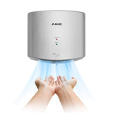 1 x RAW Customer Returns AIKE Hand Dryer 10 Seconds Drying Energy Saving Commercial Electric Hand Dryer Automatic for Kitchen Bathroom Toilet AK2630S 220V 1400W Silver - RRP €115.0