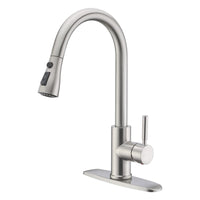 7 x Brand New kitchen faucet with shower stainless steel extendable 360 rotatable - with 60CM hot and cold hose - high pressure single-lever sink mixer tap silver  - RRP €232.82