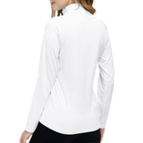 1 x RAW Customer Returns MoFiz Women s Sweatshirt Long Sleeve Sport Shirt 1 4 Zip White XS - RRP €27.99