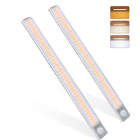 1 x RAW Customer Returns MERTTURM Closet Light 160LED 2pcs , Closet Lamp with Motion Sensor, USB Rechargeable, 3 Color Temperatures, LED Light with Adhesive Magnetic Strip for Kitchen, Hallways, Garage - RRP €36.38