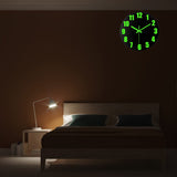 1 x RAW Customer Returns DIYZON Luminous Wall Clock, 30 cm Wooden Wall Clocks with Battery Operated, Silent Lighting Function, No Glass, Village Wall Clock, Decorative Bedroom, Apply to Kitchen, Office, Bedroom - RRP €20.99