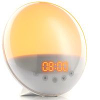 1 x RAW Customer Returns High Fidelity Sunrise Simulator - For a Bright Awakening - Luminous Alarm Clock with Deep Night Mode and White Noise - Simulate Sunlight, Sunset, Bedside Lamp Radio - RRP €59.9