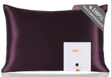 1 x RAW Customer Returns ZIMASILK 100 silk pillowcase for hair and skin. Double-sided 19 momme pure mulberry silk pillowcase with zipper, 1 piece. 40x80cm, purple  - RRP €28.22