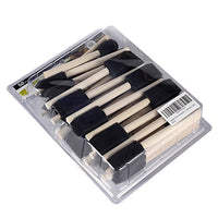 1 x RAW Customer Returns Conda 50 piece foam stippling brush - painting brush set with wooden handle, lightweight, robust, ideal for acrylic, oil, stains and watercolors art and craft supplies - RRP €17.14