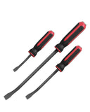 1 x RAW Customer Returns 3-piece pry bar set with plastic soft grip and metal impact heads, crowbar, crowbar, pry bar, mounting lever Red 3pc red  - RRP €24.0