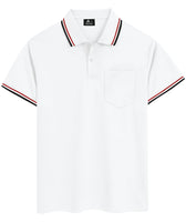 1 x RAW Customer Returns SPEEDRUN Polo Shirt for Men Short Sleeve Polo Shirt with Chest Pocket Slim Fit Summer Quick-drying Breathable Golf Tennis Work Shirt T-Shirt Casual - RRP €34.78