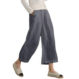 1 x RAW Customer Returns Ecupper Capris Pants Women Summer Plus Size Cotton Casual Pants - RRP €32.99