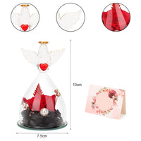 3 x Brand New Yuragim Eternal Rose in Glass Angel Glass Dome, Gift for Women, Handmade Eternal Flower Roses in Angel, Gift for Easter Mother s Day Birthday Anniversary Valentine s Day Mom Girlfriend Mother Grandma - RRP €51.42