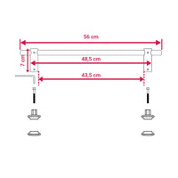 1 x RAW Customer Returns WITEN NOCK towel rail straight for designer bathroom radiators oval tubes towel holder heating accessories length 560 mm chrome - RRP €28.22