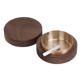 7 x Brand New OYEYE Wooden Cigarette Ashtray with Lid Stainless Steel Ashtray Windproof Ashtray, Ashtray Table Ashtray for Balcony Home Garden Bar Restaurants Hotel-gold - RRP €159.6