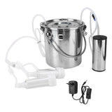 1 x RAW Customer Returns GOTOTOP 100-240V Milking Machine for Cows Goats Stainless Steel Electric System Milker Mini Household Vacuum Pump Controller Set with 5L Bucket Sheep-EU  - RRP €151.64